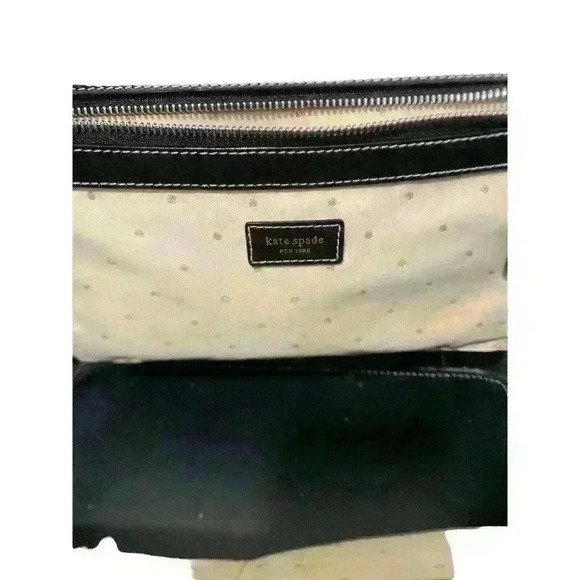 Kate Spade “Have Courage” Black Leather Tote Rare - Picture 7 of 10